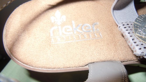 RIEKER ANTISTRESS MINK/GREY COLOUR WEDGE SANDAL SIZE 41 - Picture 6 of 6