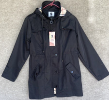 Saphirose Women's Long Hooded Rain Jacket Outdoor Raincoat Windbreaker Sizes New