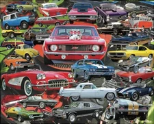 Jigsaw puzzle Vehicle Boomer's Favorite Cars 1000 piece NEW Made in USA