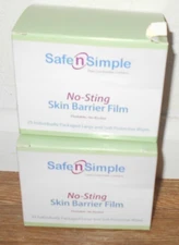 Safe N Simple Two Packs Of 25 Each Flushable Soft Protective Wipes