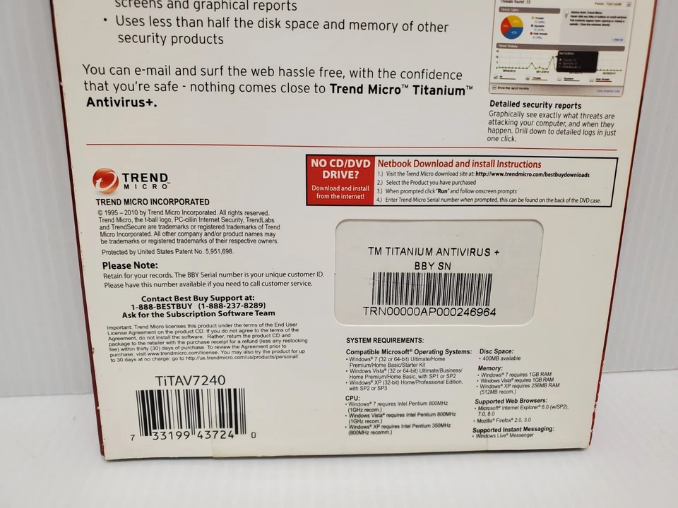 Trend Micro Titanium Antivirus Software + Antispyware Web Threat Protection NEW - Image 3 of 4