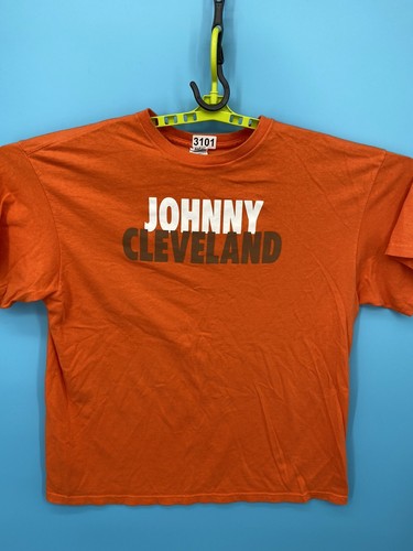 Johnny Manziel Shirt Adult Extra Large Orange Spellout Cleveland Browns Tee EUC - Picture 2 of 8