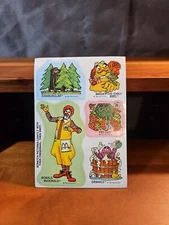 RARE HTF Vintage 1985 McDonald’s Scratch N Sniff Sticker Sheet 3”/4”
