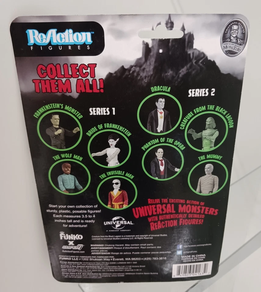 "Figura de monstruos universales de reacción de 3,75"" Creature From Black Lagoon Brilla en la oscuridad" Foto 2 de 2