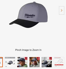 Milwaukee Men s Gray/Black Baseball Cap Hat L...