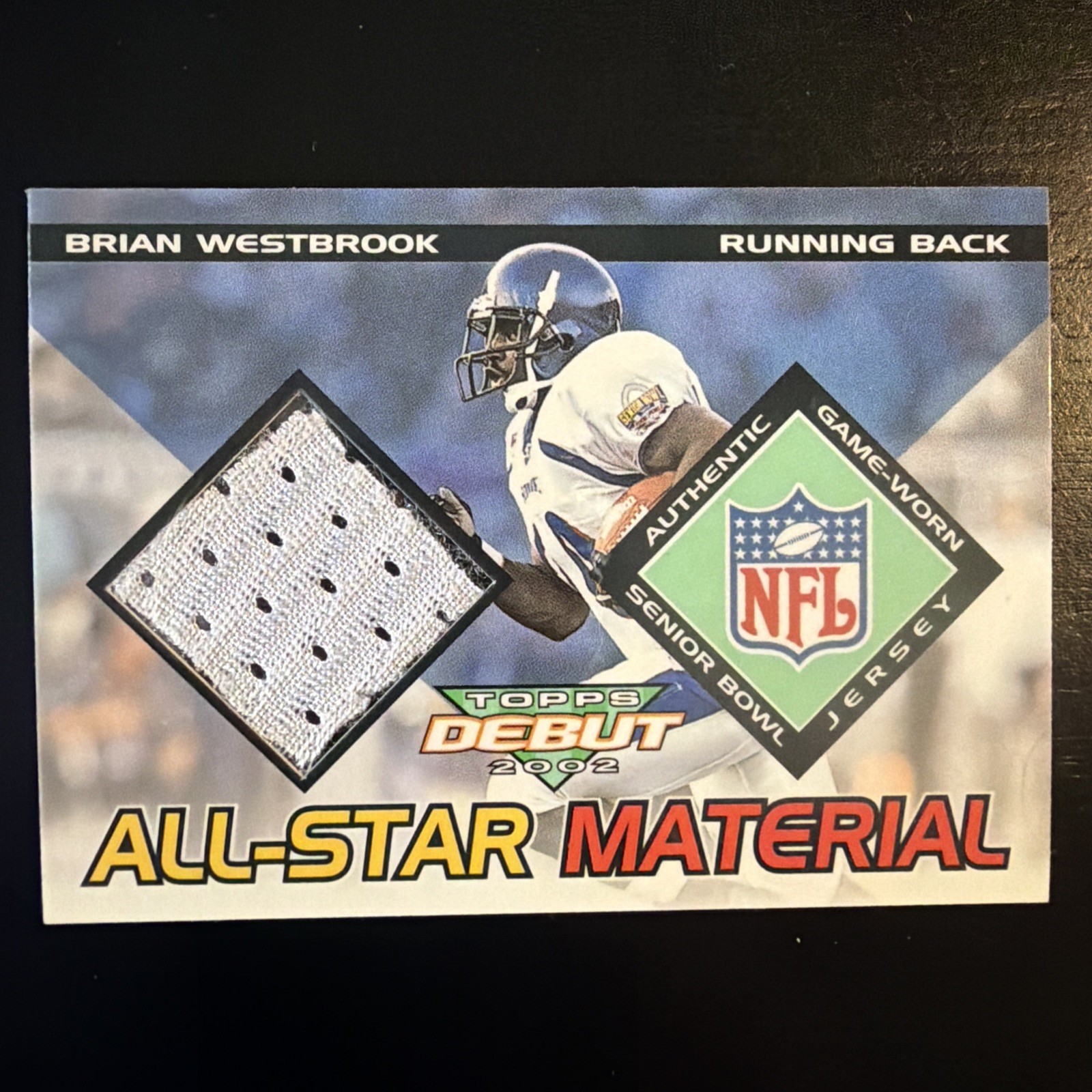 2002 Topps Debut - All-Star Materials Brian Westbrook #AM-BW (MEM, RC)