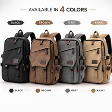 Men’s Large Capacity Travel Backpack Multi-Compartment Laptop School Bag