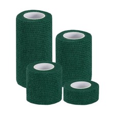 1"/2"/3"/4" 4 Pcs 5 Yard Self Adhesive Bandage Wrap Self Tape Dark Green