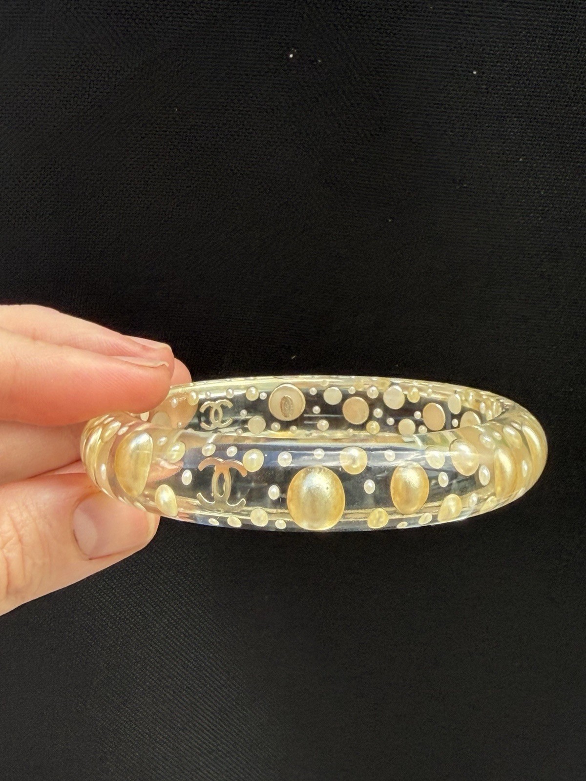 Chanel Vintage Resin Bangle Bracelet 2013 - Gem