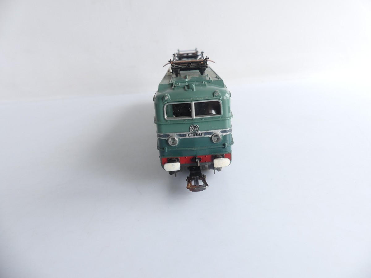 HORNBY HO LOCOMOTIVE électrique CC 7121 verte SNCF 6372 BO éclairage