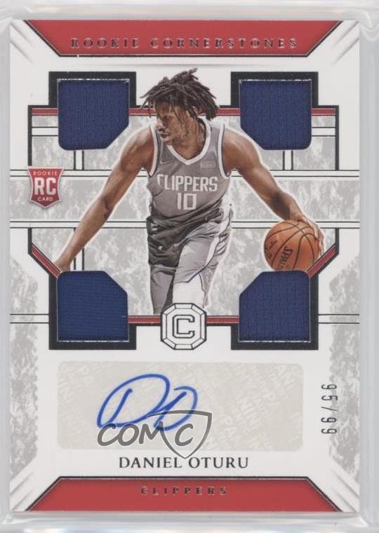 2020-21 Panini Chronicles Rookie Cornerstones 95/99 Daniel Oturu Auto RC v9t