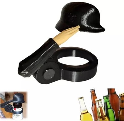 Soldier Salute Beer Bottle Helmet,Reusable Dustproof Beer Bottle Protectors Cap