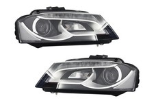 LED DRL Fari per Audi A3 8P 8P1 8PA 2009-2012 Facelift Design Luce Diurna Nero