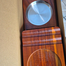 Wooden Ashtray with Removable Metal Insert Bo...