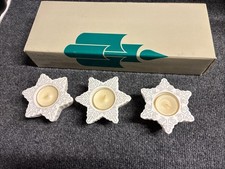 Set of 3 Partylite Snowflakes Tealight Candle Holders New In Box