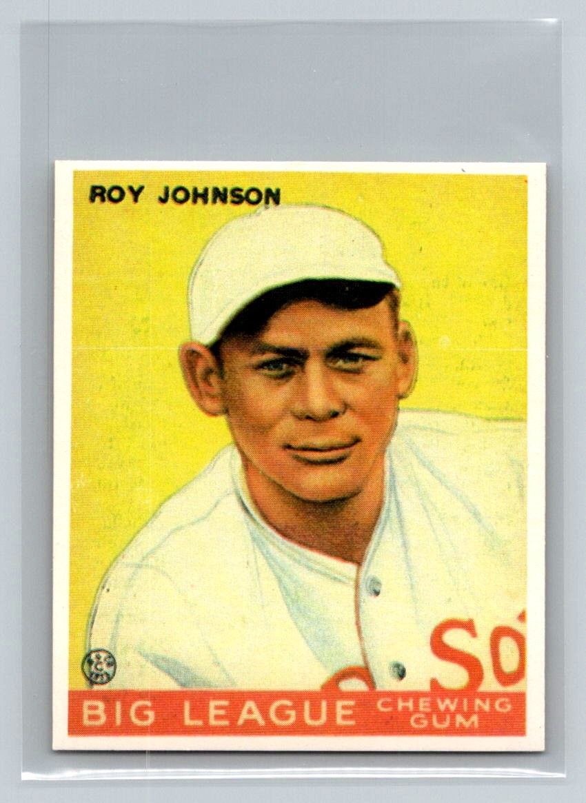 1983 Galasso 1933 Goudey Reprint #8 Roy Johnson Boston Red Sox Baseball Card
