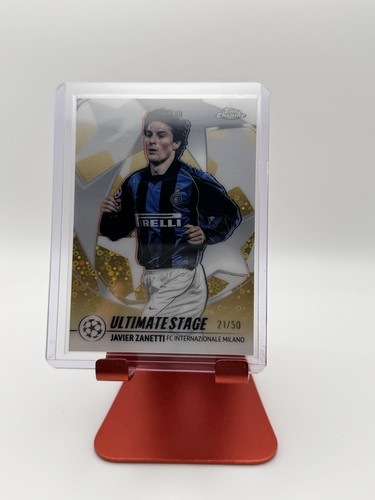 2025-26 Topps UCC Javier Zanetti Ultimate Stage Chrome Gold Refractor /50 #US-38