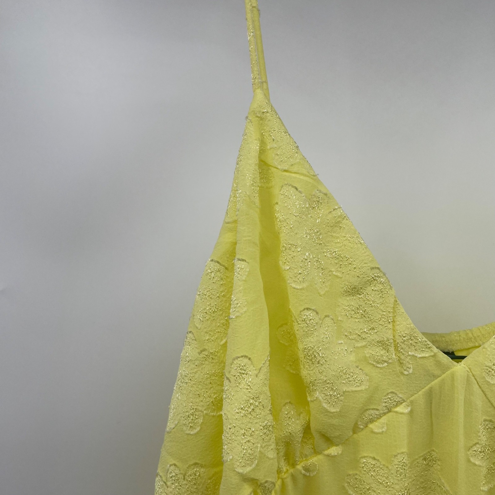 Wild Fable Sundress Ruffle Hem Spaghetti Straps Textured Yellow Size XXL