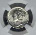 NGC MS 64 FB (Full Bands) - 1940 P Silver Mercury Dime. Blast White. A1435.
