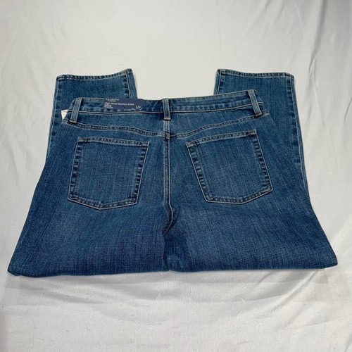 Talbots Flawless High Waist Modern Ankle Jeans Blue 12P Petite Straight Leg NEW - Afbeelding 9 van 9