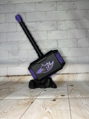 NFL Baltimore Ravens Marvel Thor Hammer Theme Man Cave Decor Gift For Ravens Fan