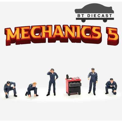 AMERICAN DIORAMA 1/64 DIECAST FIGURES SET MECHANICS 5 AD-2435