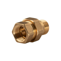 "Messing Gewinde-Fitting Verschraubung Gerade Flachdichtend 1/2\"IG - 1/2\"AG (Dn 1"