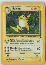 Pokemon Raichu 16/130 MP Holo Base Set 2 WOTC on eBay