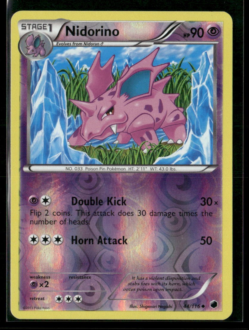 Nidorino Uncommon Plasma Freeze 44/116 NM