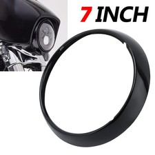 Black 7 Headlight Trim Ring Fit For Harley Touring Electra Street Glide Bezel Black 7 Headlight Trim Ring Fit For Harley Touring Electra Street Glide Bezel