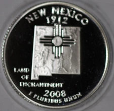 * 2008-S State Quarter 90% Silver Proof, Imperfect As Shown