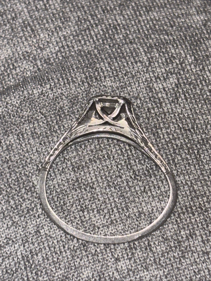 Conjunto de alianza de boda de platino de 0,4 quilates con anillo de joyería de diamantes naturales talla 8 Foto 3 de 4