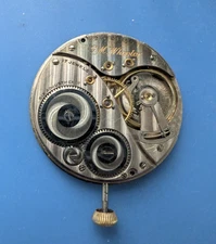VINTAGE 12 SIZE ELGIN GRADE 452 GM WHEELER POCKET WATCH MOVEMENT RUNNING