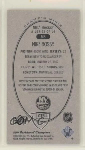 2011-12 Upper Deck Parkhurst Champions Champ's Minis Mike Bossy #55 HOF - Image 2 of 2