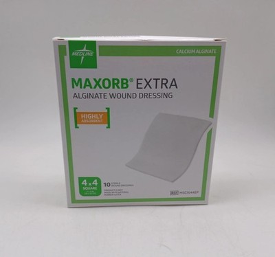 Medline Maxorb Extra 4x4 Alginate Dressing 10 Box MSC7044EP