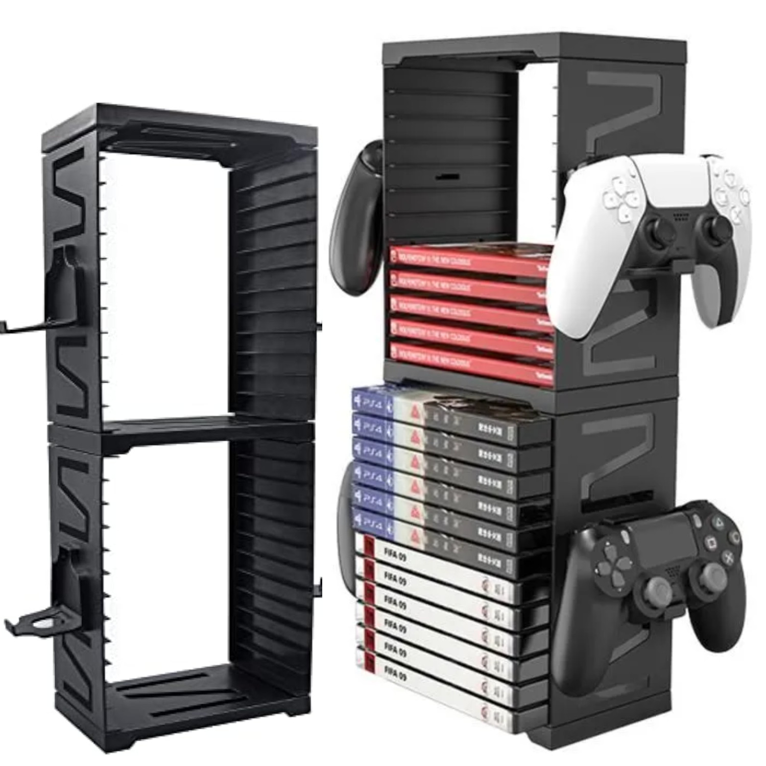Support de stockage pour organiser 24 jeux Switch et casques audio