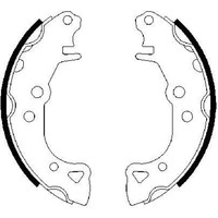 Bosch 0 986 487 252 Bremsbackensatz FüR Citroen Peugeot