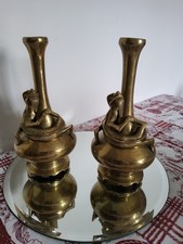 Pair of Chinese / Indonesian bronze vases