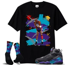 We Will Fit shirt to match Jordan 8 Aqua Bright Concord Purple