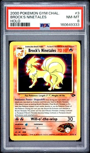 Brock's Ninetales (Unlimited) graded PSA 8 for sale on eBay