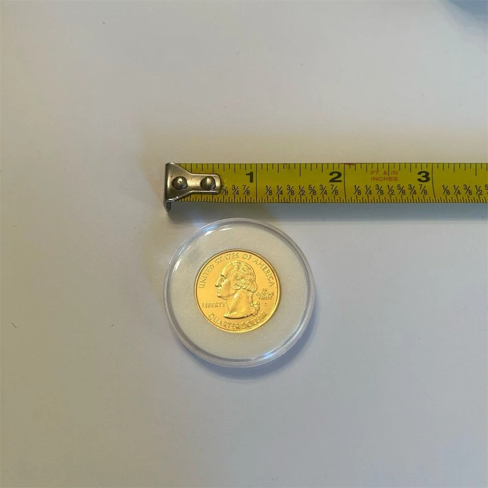 2004 Michigan Statehood Quarter 24kt Gold Plated Uncirculated Coin - Image 2 of 2