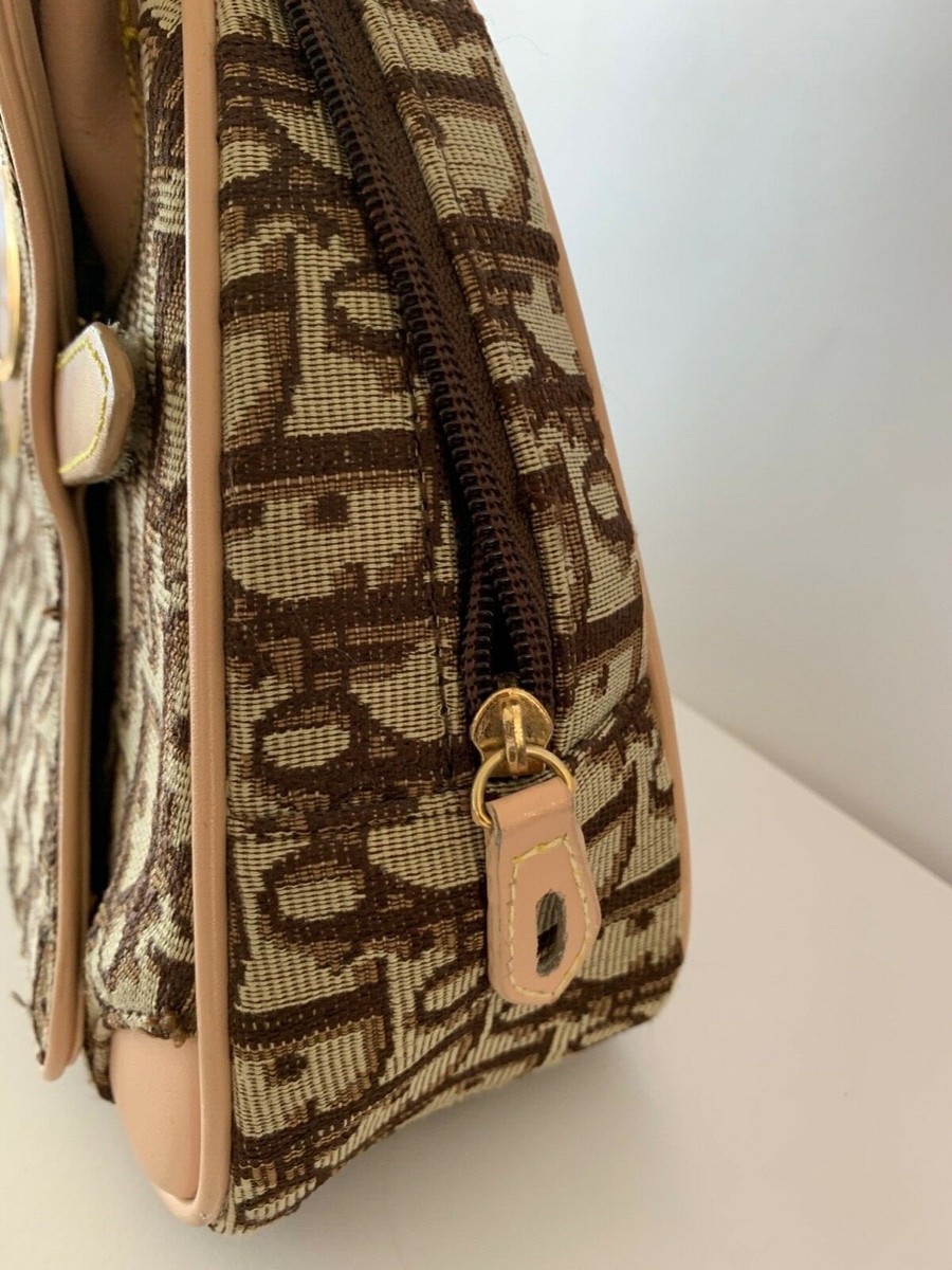 VTG Christian Dior Green Canvas Monogram Diorissimo Saddle VTG Christian Dior Green Canvas Monogram Diorissimo Saddle