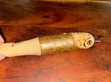 Vintage WOODEN CARVED Artistic BIRD WHISTLE Hand Wood Carved Functional