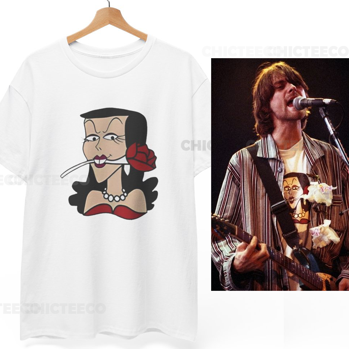 Natasha T-Shirt As Worn By Kurt Cobain Nirvana Grunge 90s Unisex Tee