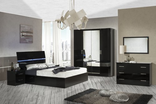 New Simona Luxury Modern Style Italian High Gloss Double Bedroom Set Ben Company - Picture 2 of 2