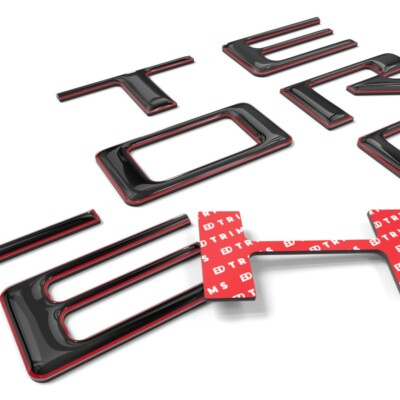 #ad Black w Red 3D Domed Tailgate Letters compatible with Silverado 2019 2025 $59.95