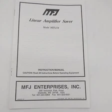 MFJ-214 Linear Amplifier Saver Instruction Manual