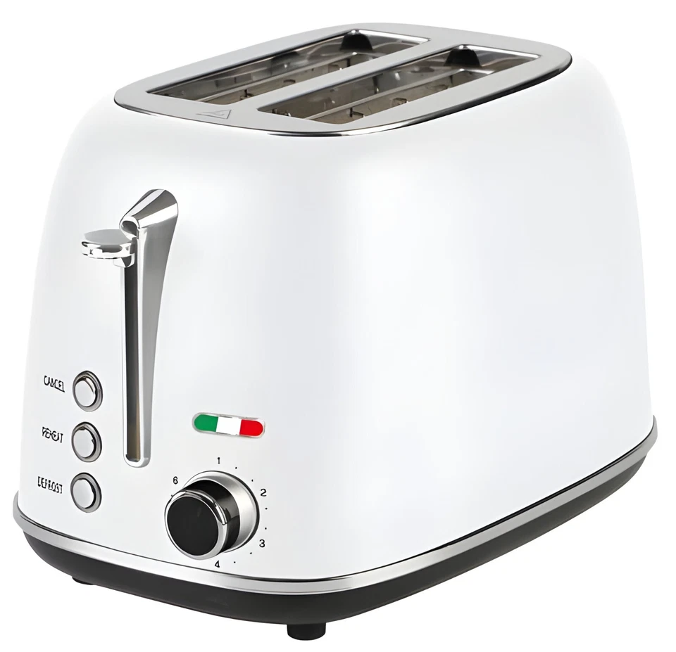 Vintage-Style Electric 2-Slice Toaster – Stainless Steel & Retro Design - image 4 of 4