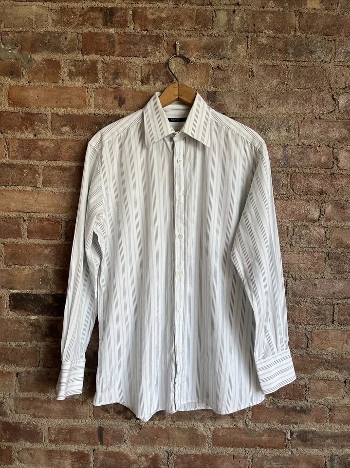 Vintage Gucci Men's Dress Shirt, Tom Ford Era, Sz 15.5/39 - Image 3 of 4