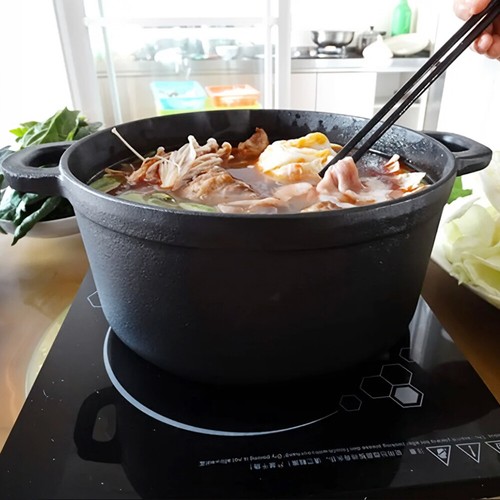 Cast Iron Pot with Lid Non Stick Casserole Dish Dutch Oven Grill Pan Stewpot UK - Picture 39 of 50